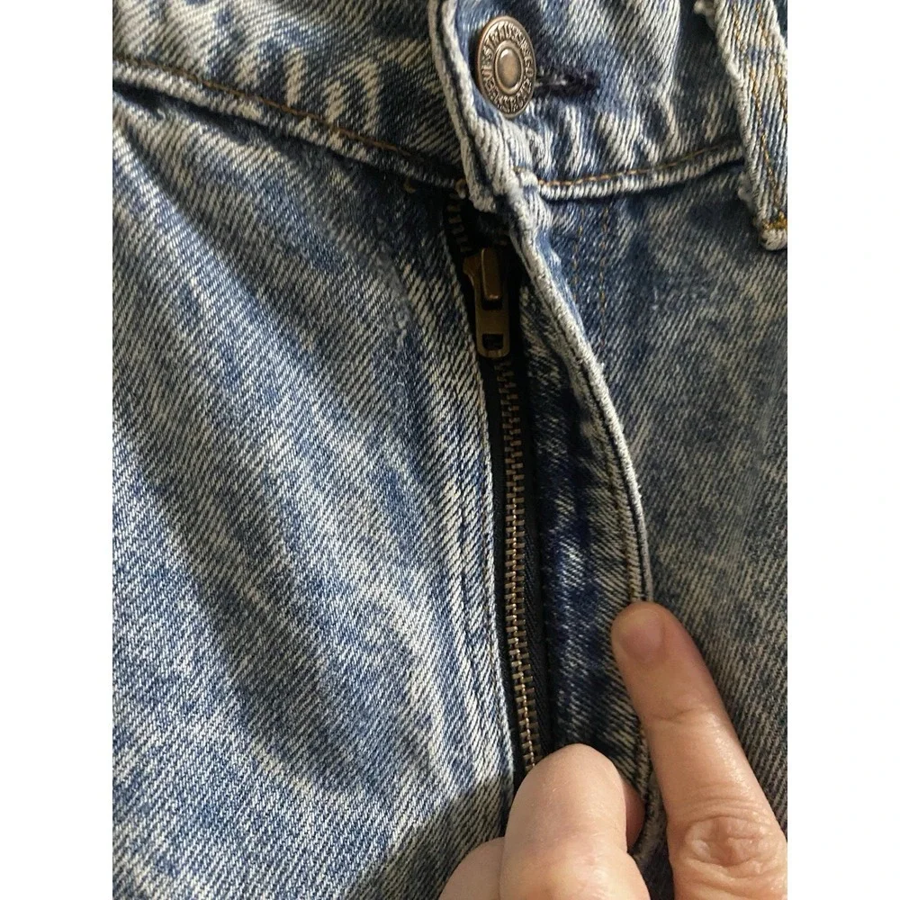 Vintage Levi's 550 Jeans Men's 33x36 Orange Tab Acid Wash Relaxed USA Retro Read